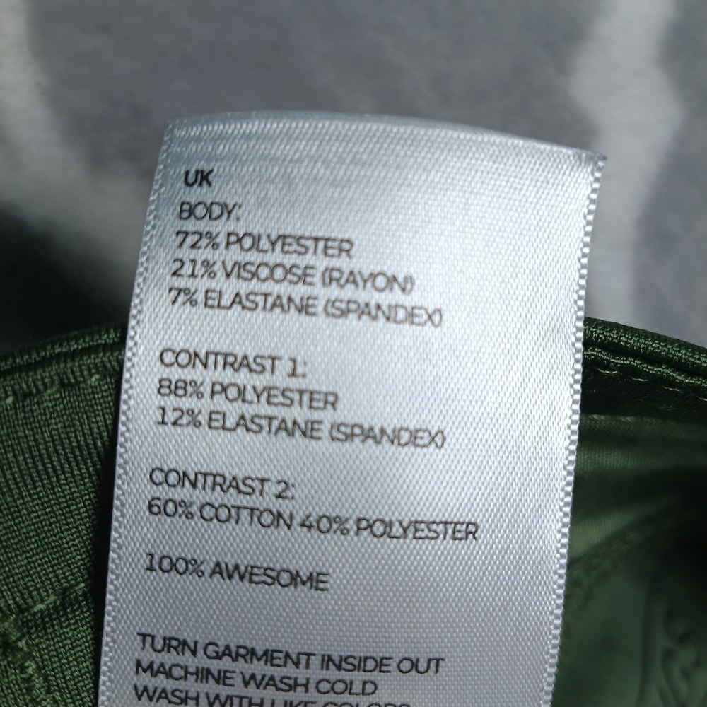 FIGS Zamora Jogger Scrub Pants Women XS Green Olive Cuffed Cargo Stretch - Picture 10 of 11